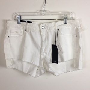 DL1961 Shorts - DL1961 White Denim Cutoff Shorts Raw Hem DL1961 Shorts - DL1961 White Denim Cutoff Shorts Raw Hem